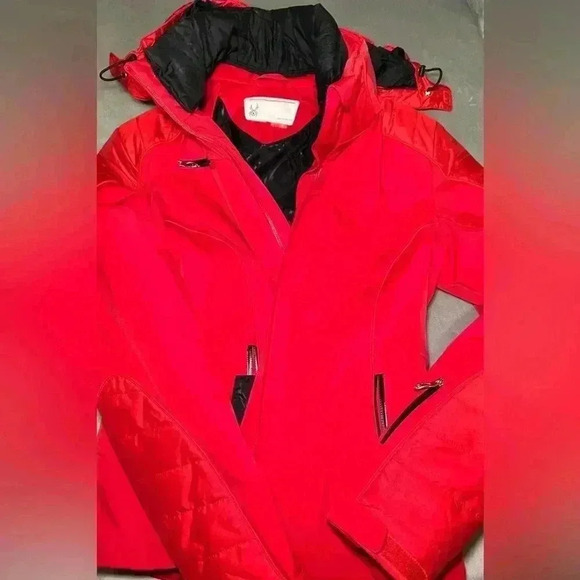 Spyder Ladies Red Posh Ski Jacket - Size 8 - Picture 11 of 14